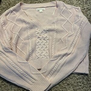 Aeropostale Light Pink V-Neck Sweater